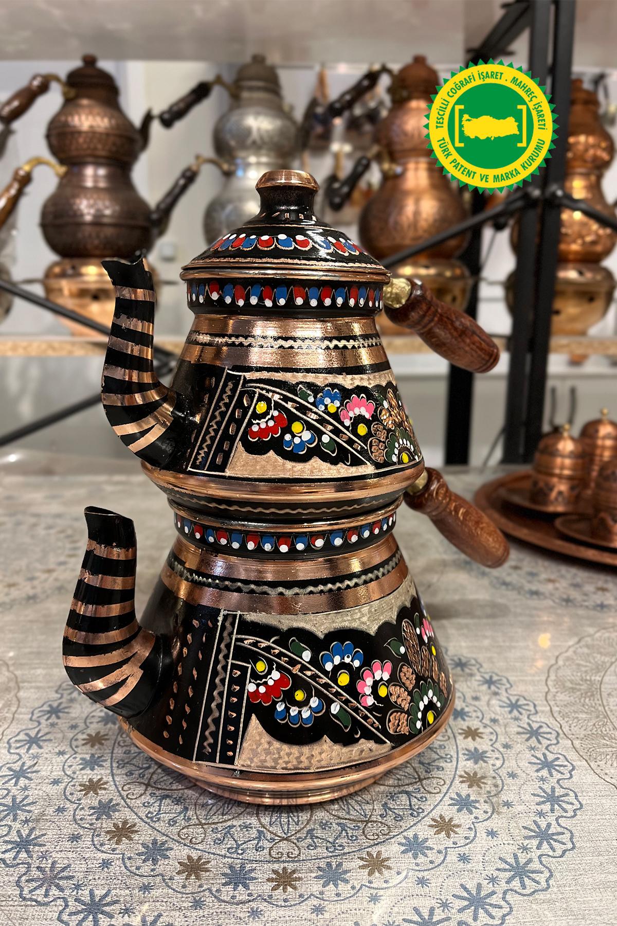 BAKIR MİNE İŞLEME PİRAMİT ÇAYDANLIK