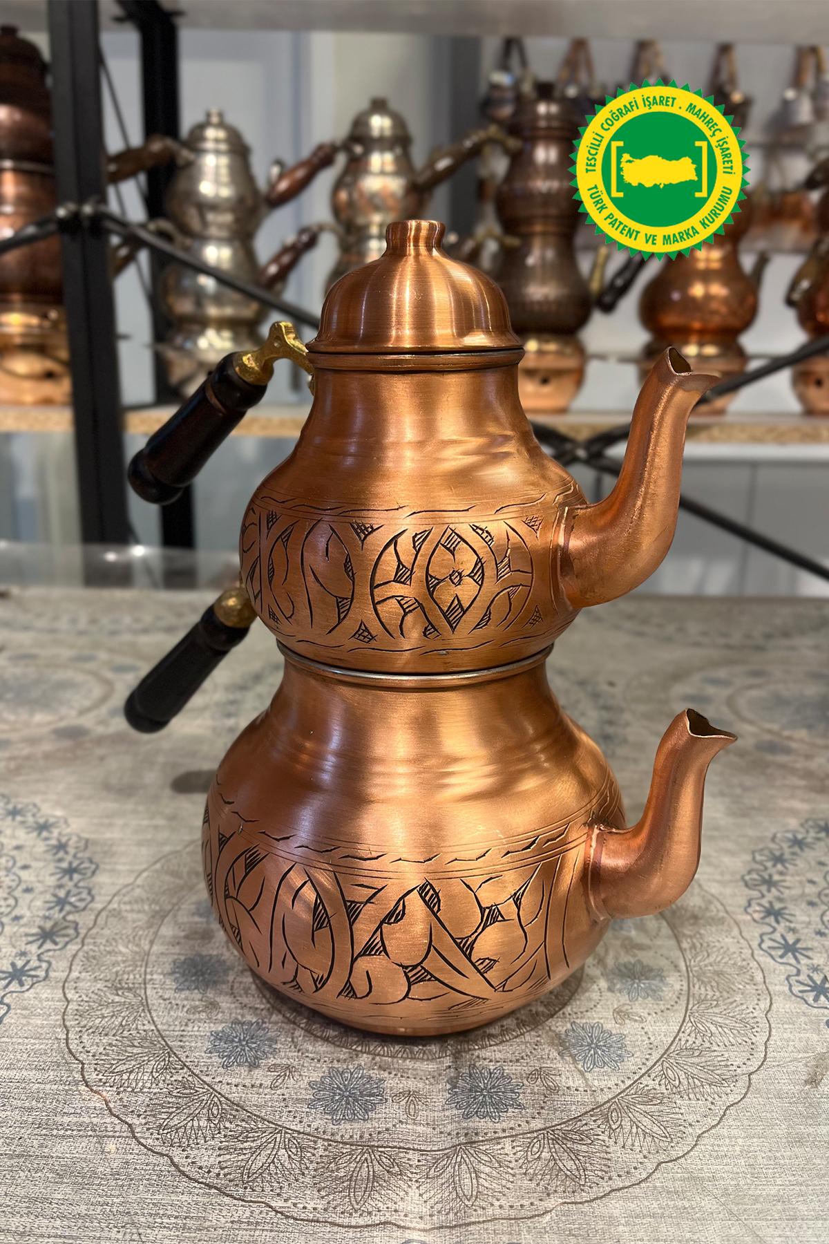 BAKIR OYMA ÇAYDANLIK AĞIR İŞLEME