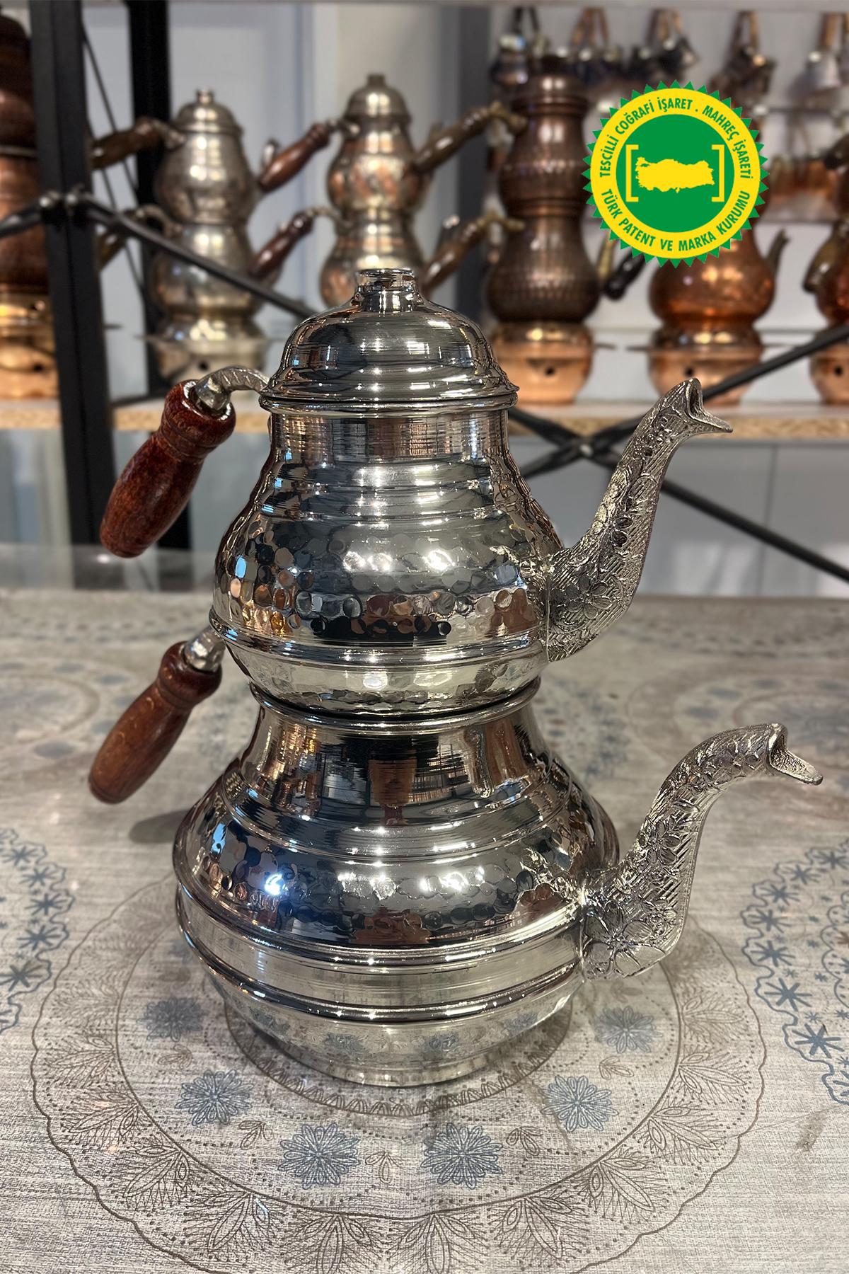 EL DÖVME KLASİK KUŞAKLI DÖKÜM EMZİK BAKIR GRİ ÇAYDANLIK