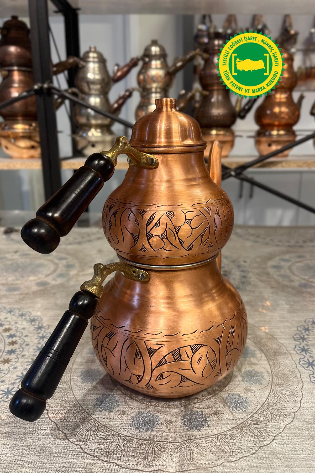 BAKIR OYMA ÇAYDANLIK AĞIR İŞLEME