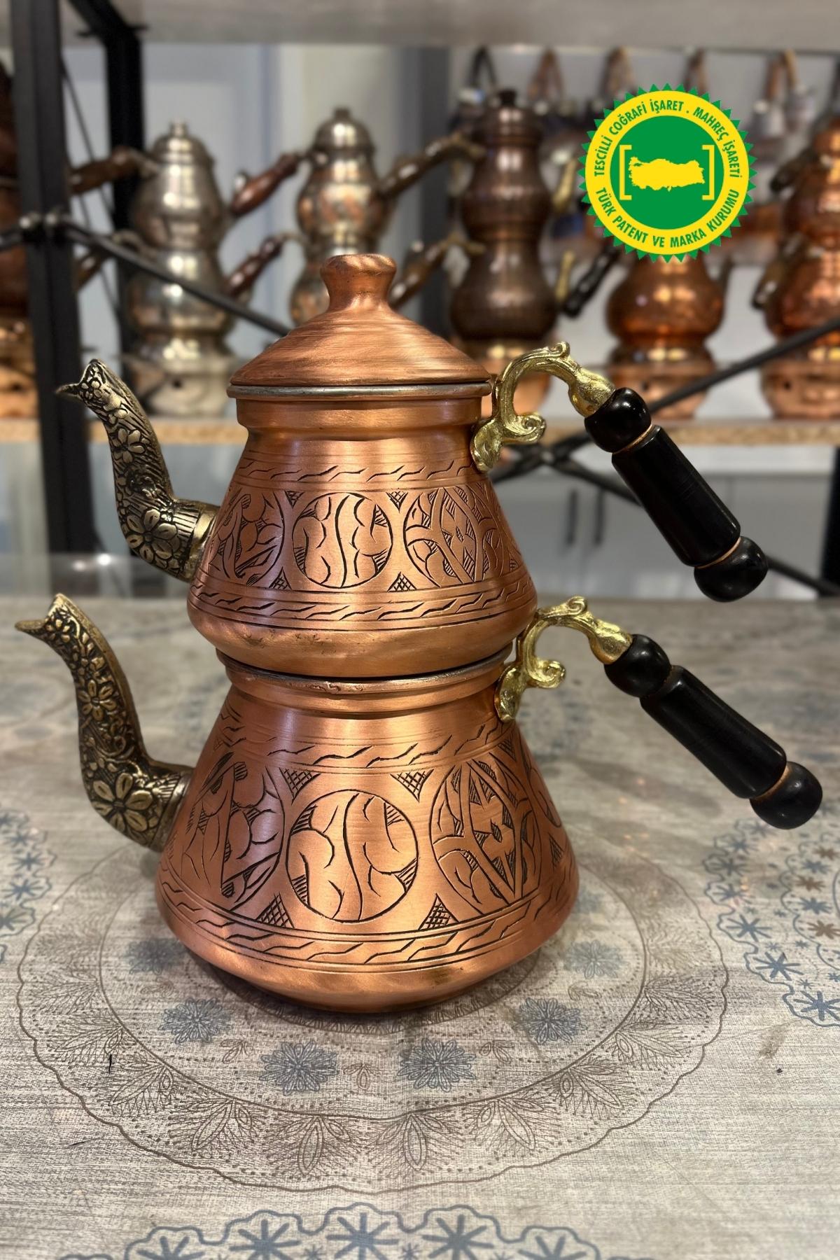 BAKIR BÜYÜK SELÇUK ÇAYDANLIK AĞIR OYMA İŞLEME