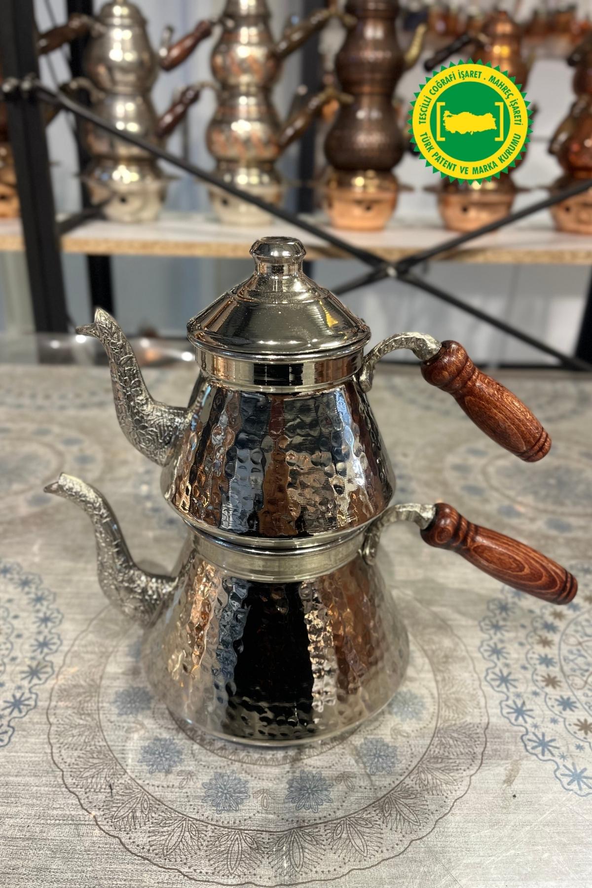 BAKIR PİRAMİT ÇEKİÇ DÖVME DÖKÜM EMZİK GRİ ÇAYDANLIK