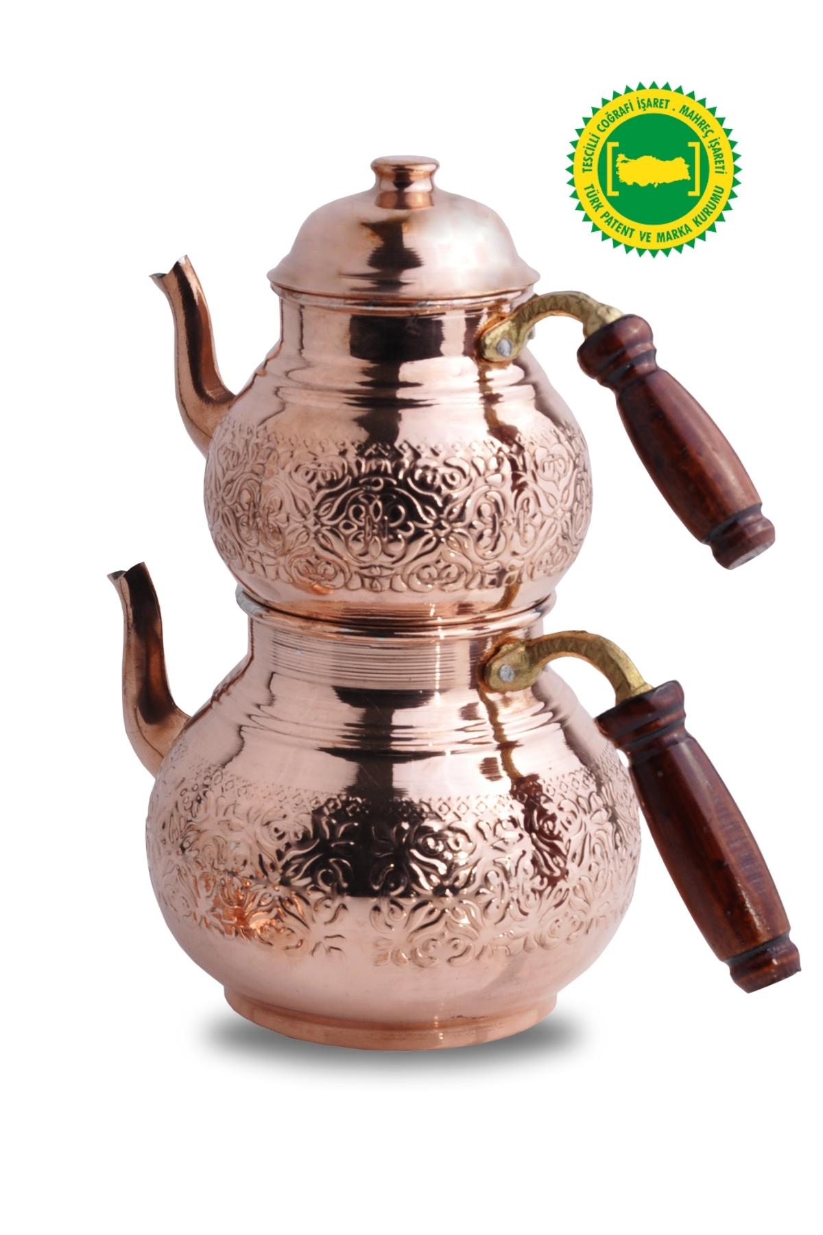 BAKIR BÜYÜK SARMAŞIK DESENLİ ÇAYDANLIK