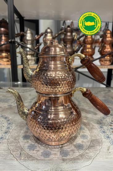 PETEK İŞLEME KLASİK BAKIR ÇAYDANLIK