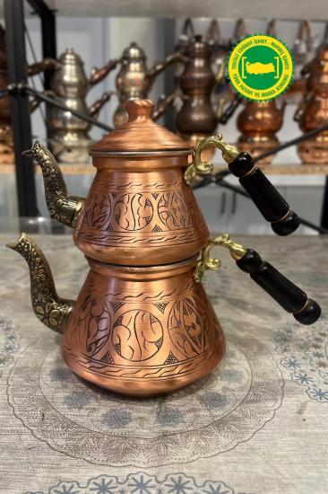 BAKIR BÜYÜK SELÇUK ÇAYDANLIK AĞIR OYMA İŞLEME