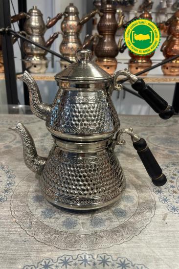 BAKIR PİRAMİT PETEK İŞLEME KALIN JUMBO DÖKÜM EMZİK ÇAYDANLIK