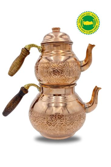 BAKIR BÜYÜK SARMAŞIK DESENLİ ÇAYDANLIK