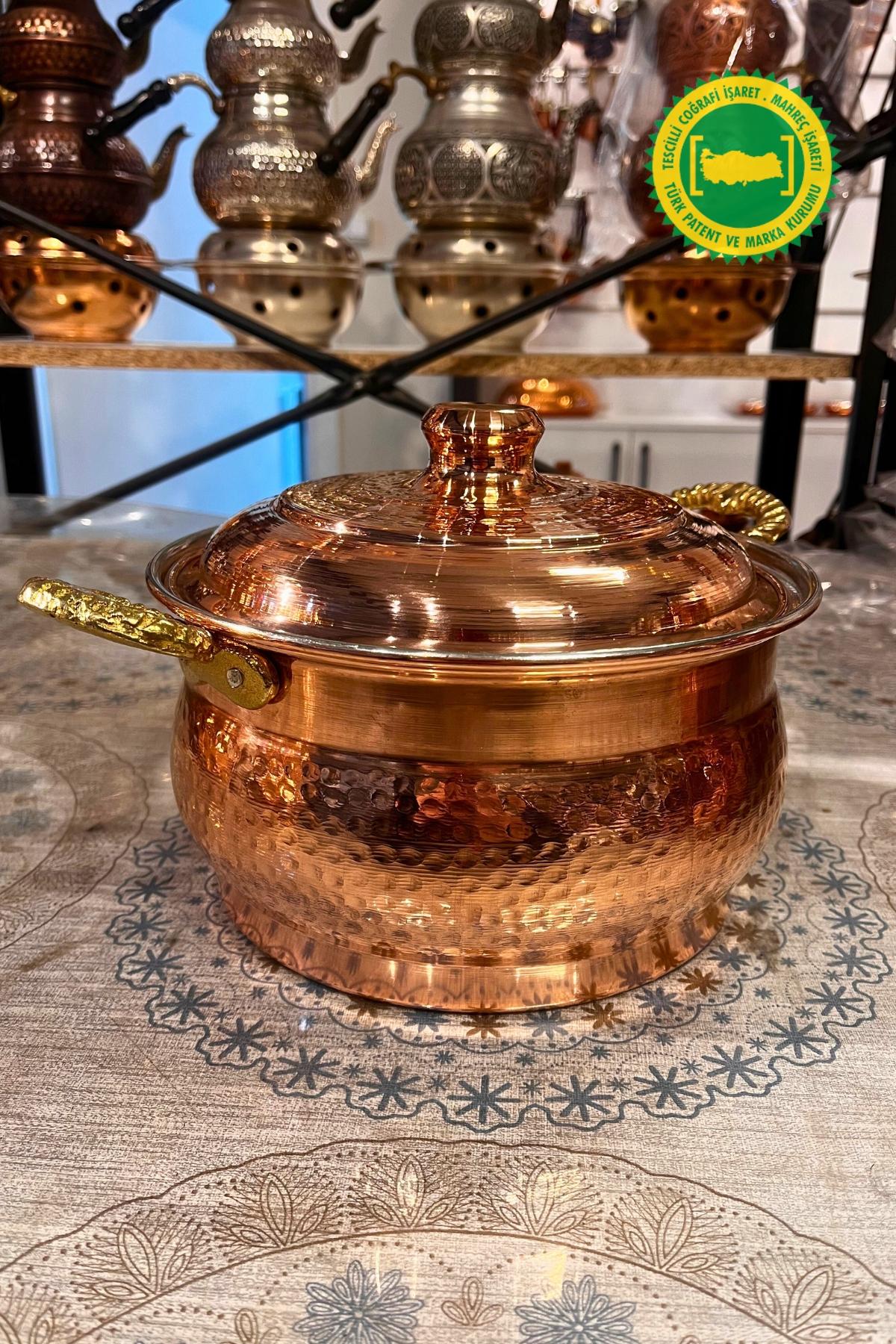Dövme Bakır Maraş Güveç Tencere Seti