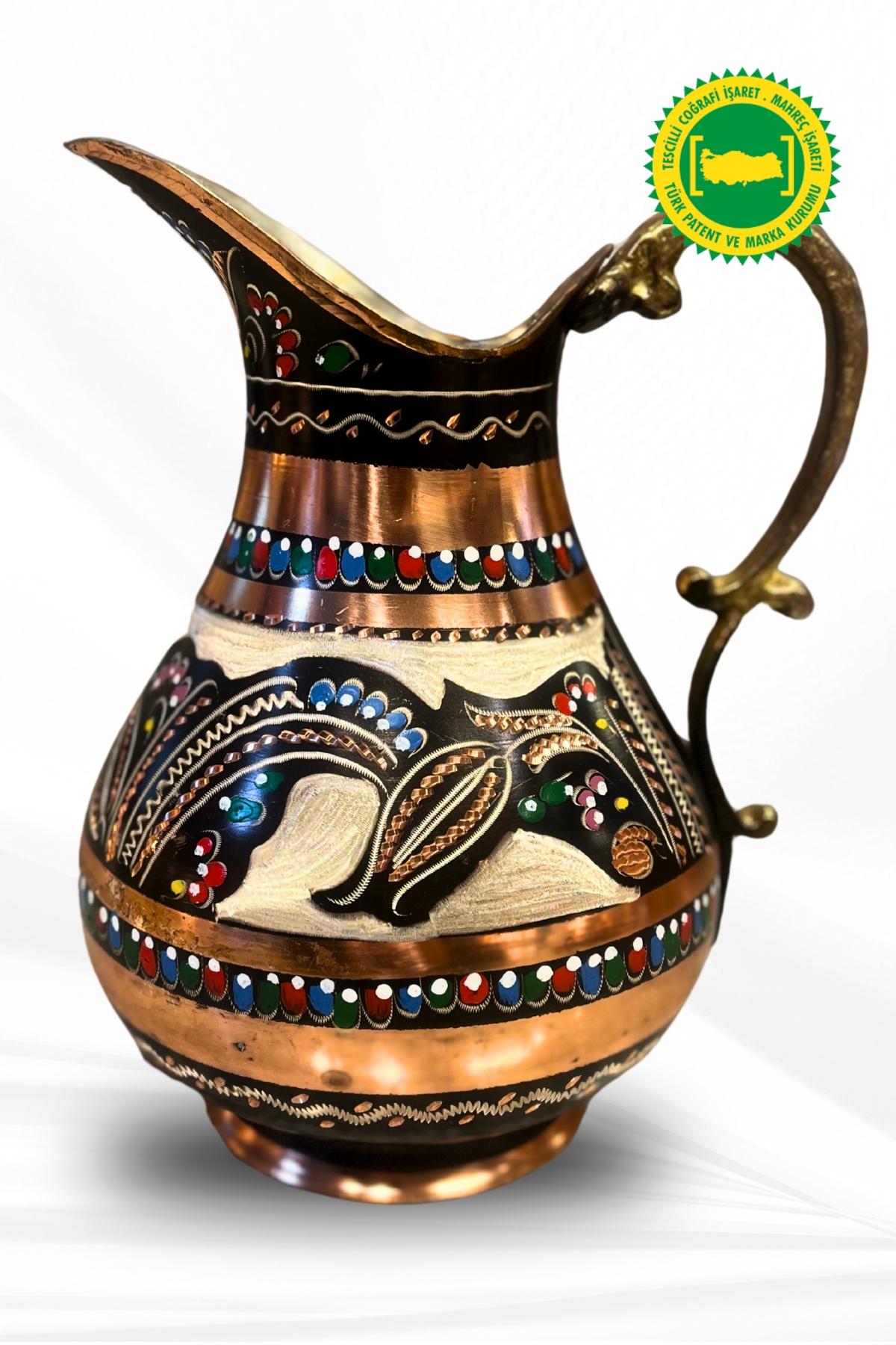 Mine İşleme Bakır Ördek Sürahi
