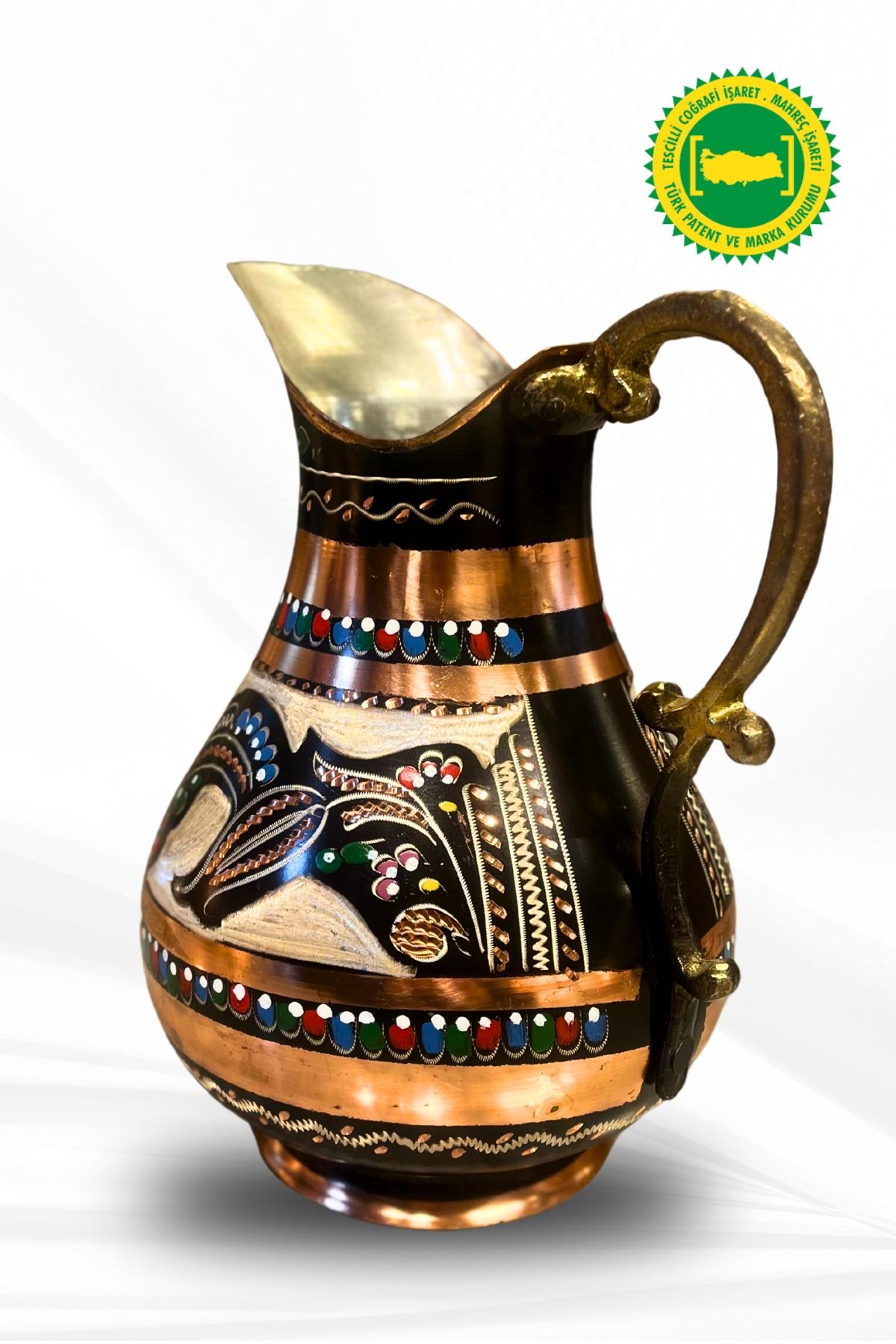 Mine İşleme Bakır Ördek Sürahi